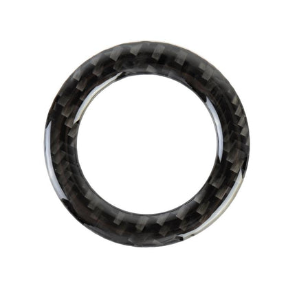 Car Carbon Fiber Steering Wheel Middle Frame Decorative Sticker for Volkswagen Touareg, Steering Wheel Middle Frame