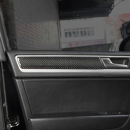 4 PCS Car Carbon Fiber Door Panel Decorative Sticker for Volkswagen Touareg, Door Panel