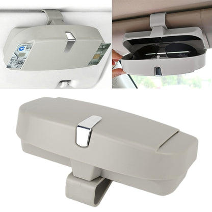 Car Multi-functional Glasses Case Sunglasses Box with Card Slot, Flat Style, Flat Style (Grey), Flat Style (Beige), Flat Style (Black), Flat Style (Pink)