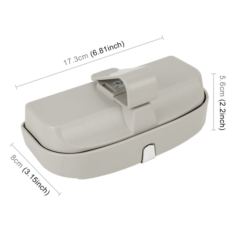 Car Multi-functional Glasses Case Sunglasses Box with Card Slot, Flat Style, Flat Style (Grey), Flat Style (Beige), Flat Style (Black), Flat Style (Pink)