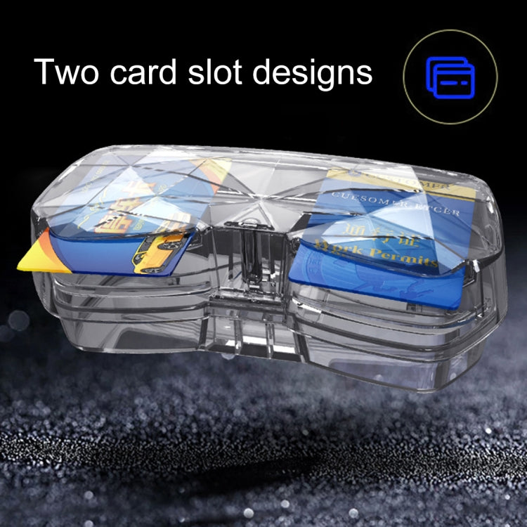Car Multi-functional Glasses Case Sunglasses Storage Holder with Card Slot, Diamond Style, Diamond Style (Black), Diamond Style (Pink), Diamond Style (Beige)