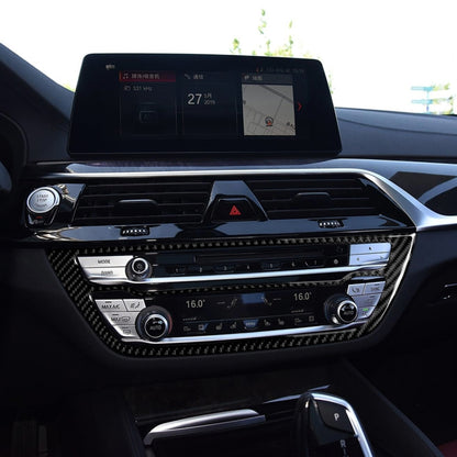 Car Carbon Fiber CD Panel Decorative Sticker for BMW 5 Series G38 528Li / 530Li / 540Li 2018, CD Panel