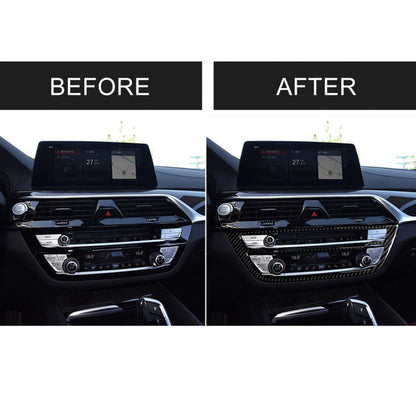 Car Carbon Fiber CD Panel Decorative Sticker for BMW 5 Series G38 528Li / 530Li / 540Li 2018, CD Panel