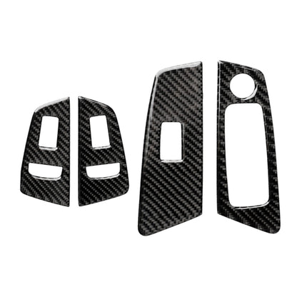 Car Carbon Fiber Door Window Lift Panel Decorative Sticker for BMW 5 Series G38 528Li / 530Li / 540Li 2018, Left Drive, Door Window Lift, B