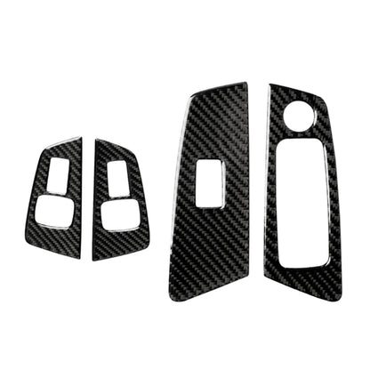 Car Carbon Fiber Door Window Lift Panel Decorative Sticker for BMW 5 Series G38 528Li / 530Li / 540Li 2018, Left Drive, Door Window Lift