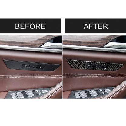 Car Carbon Fiber Seat Memory Button Decorative Sticker for BMW 5 Series G38 528Li / 530Li / 540Li 2018, Seat Memory Button
