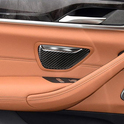 2 PCS Car Carbon Fiber Ashtray Panel Decorative Sticker for BMW 5 Series G38 528Li / 530Li / 540Li 2018, Ashtray Panel
