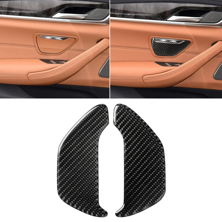 2 PCS Car Carbon Fiber Ashtray Panel Decorative Sticker for BMW 5 Series G38 528Li / 530Li / 540Li 2018, Ashtray Panel