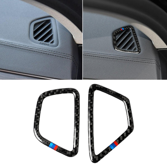 Car Tricolor Carbon Fiber Instrument Air Vent Frame Decorative Sticker for BMW 5 Series G38 528Li / 530Li / 540Li 2018, Left Drive, Instrument Air Vent(Tricolor)