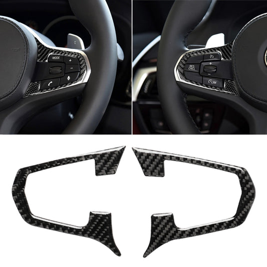 Car Carbon Fiber Steering Wheel Button Configuration A Decorative Sticker for BMW 5 Series G30/G38 X3 G01/G08, Steering Wheel, A