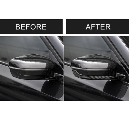 2 PCS Car Carbon Fiber Rearview Mirror Bumper Strip Decorative Sticker for BMW G30 (2018-2019) / G11 (2016-2019), Right Drive with Camera, Rearview Mirror Right Drive with Camera