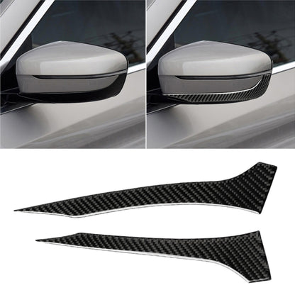 2 PCS Car Carbon Fiber Rearview Mirror Bumper Strip Decorative Sticker for BMW G30 (2018-2019) / G11 (2016-2019), Left Drive without Lens, Rearview Mirror Left Drive without Lens