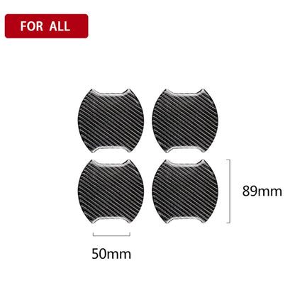 4 PCS Car-Styling Carbon Fiber Door Outer Handle Scratches Resistant Stickerfor Toyota Camry, 4 in 1 for Toyota Camry