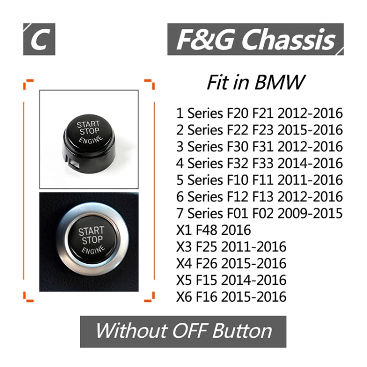 Car Engine Start Key Push Button Cover for BMW G / F Chassis,  without Start and Stop, For BMW G / F Chassis, without Start and Stop (Black), For BMW G / F Chassis, without Start and Stop (Blue), For BMW G / F Chassis, without Start and Stop (Red)