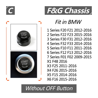 Car Engine Start Key Push Button Cover for BMW G / F Chassis,  without Start and Stop, For BMW G / F Chassis, without Start and Stop (Black), For BMW G / F Chassis, without Start and Stop (Blue), For BMW G / F Chassis, without Start and Stop (Red)