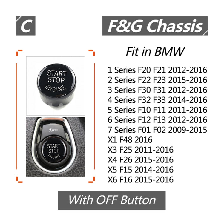 Car Engine Start Key Push Button Cover for BMW G / F Chassis,  with Start and Stop, For BMW G / F Chassis, with Start and Stop (Black), For BMW G / F Chassis, with Start and Stop (Blue), For BMW G / F Chassis, with Start and Stop (Red)