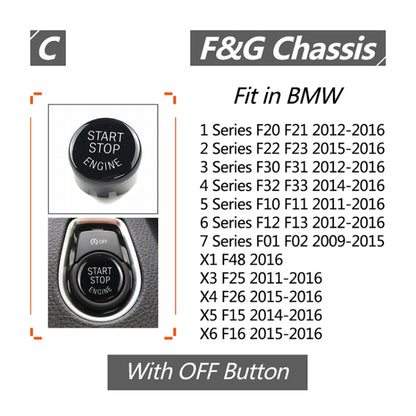 Car Engine Start Key Push Button Cover for BMW G / F Chassis,  with Start and Stop, For BMW G / F Chassis, with Start and Stop (Black), For BMW G / F Chassis, with Start and Stop (Blue), For BMW G / F Chassis, with Start and Stop (Red)