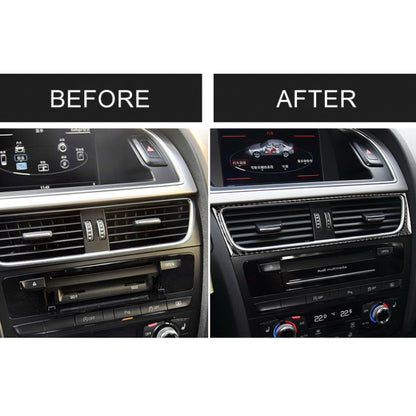 Car Carbon Fiber Air Conditioning Air Outlet Frame Decorative Sticker for Audi A4 B8 2009-2016 / A5 2008-2017 / Q5 2009-2017​, Left Drive, Air Outlet Frame