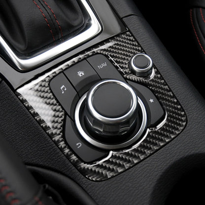 Car Carbon Fiber Left Drive Multimedia Frame A Decorative Sticker for Mazda Axela 2013-2016, Left Drive Multimedia Frame A