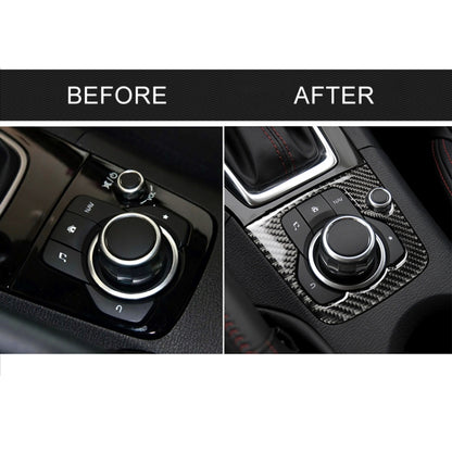 Car Carbon Fiber Left Drive Multimedia Frame A Decorative Sticker for Mazda Axela 2013-2016, Left Drive Multimedia Frame A