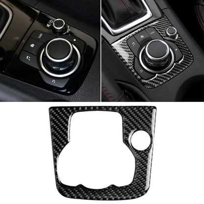 Car Carbon Fiber Left Drive Multimedia Frame A Decorative Sticker for Mazda Axela 2013-2016, Left Drive Multimedia Frame A