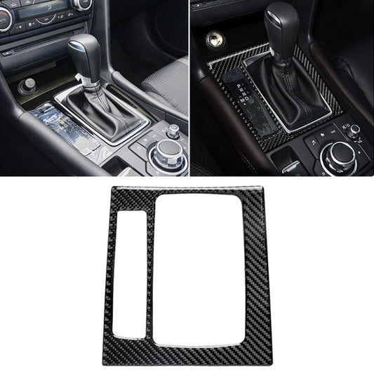 Car Carbon Fiber Left Drive Gear Frame B Decorative Sticker for Mazda Axela 2017-2018, Left Drive Gear Frame B