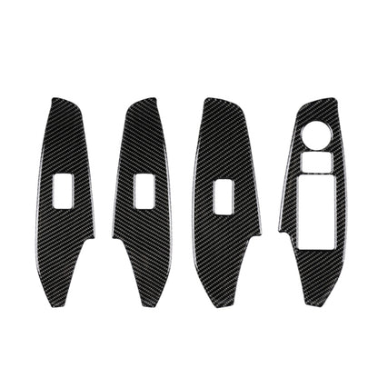 Car Carbon Fiber Right Drive Window Lift Panel Decorative Sticker for Mazda Axela 2014 / 2017-2018, Right Drive Window Lift Panel