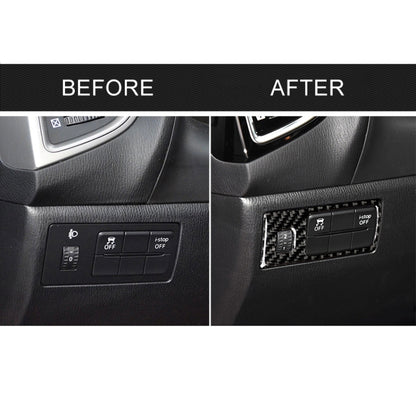 Car Carbon Fiber Headlight Adjustment Frame Decorative Sticker for Mazda Axela 2014 / 2017-2018, Left Drive, Headlight Adjustment Frame (B)