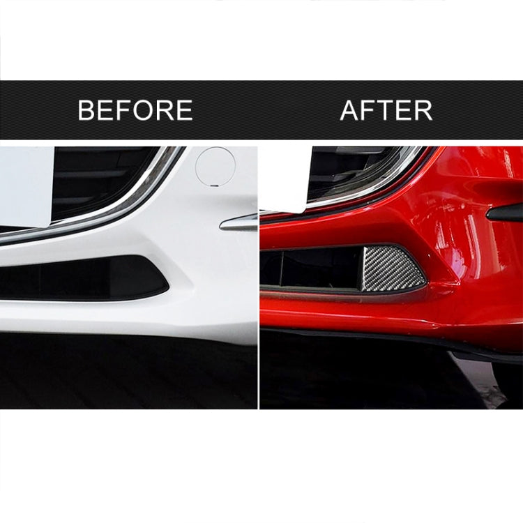 Car Carbon Fiber Front Bumper Decorative Sticker for Mazda Axela 2017-2018, Front Bumper