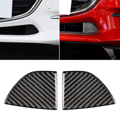 Car Carbon Fiber Front Bumper Decorative Sticker for Mazda Axela 2017-2018, Front Bumper