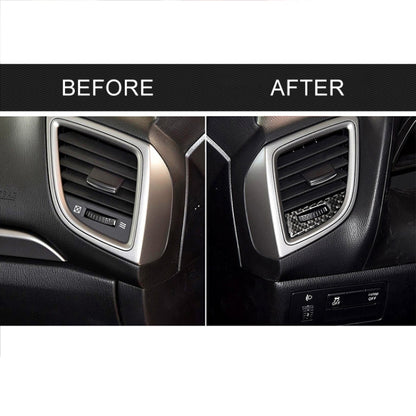 Car Carbon Fiber Air Conditioning Air Outlet Adjustment Frame Decorative Sticker for Mazda Axela 2014 / 2017-2018, Air Conditioning Air Outlet Adjustment