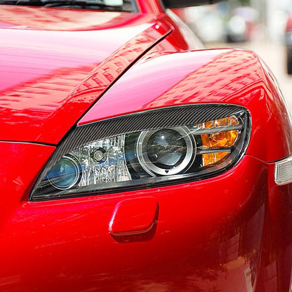 Car Carbon Fiber Light Eyebrow for Mazda RX-8 Coupe 2004-2008, For Mazda RX-8
