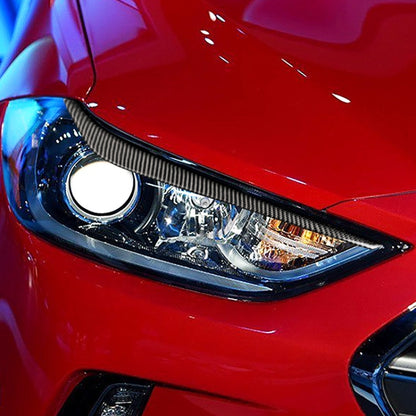 Car Carbon Fiber Light Eyebrow for Hyundai Elantra 2016-2018, For Hyundai Elantra