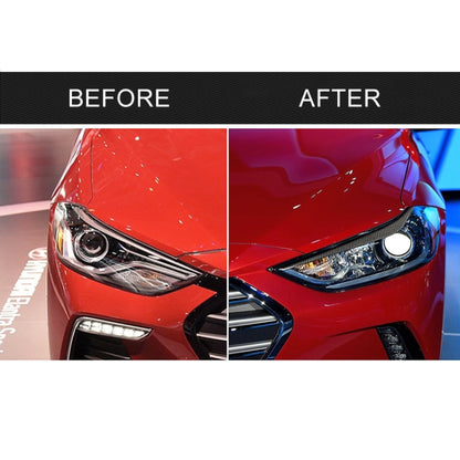 Car Carbon Fiber Light Eyebrow for Hyundai Elantra 2016-2018, For Hyundai Elantra