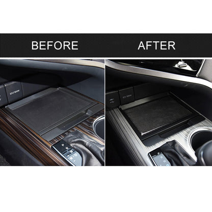 Car Carbon Fiber Storage Box Decorative Sticker for Toyota Eighth Generation Camry 2018-2019, Storage Box