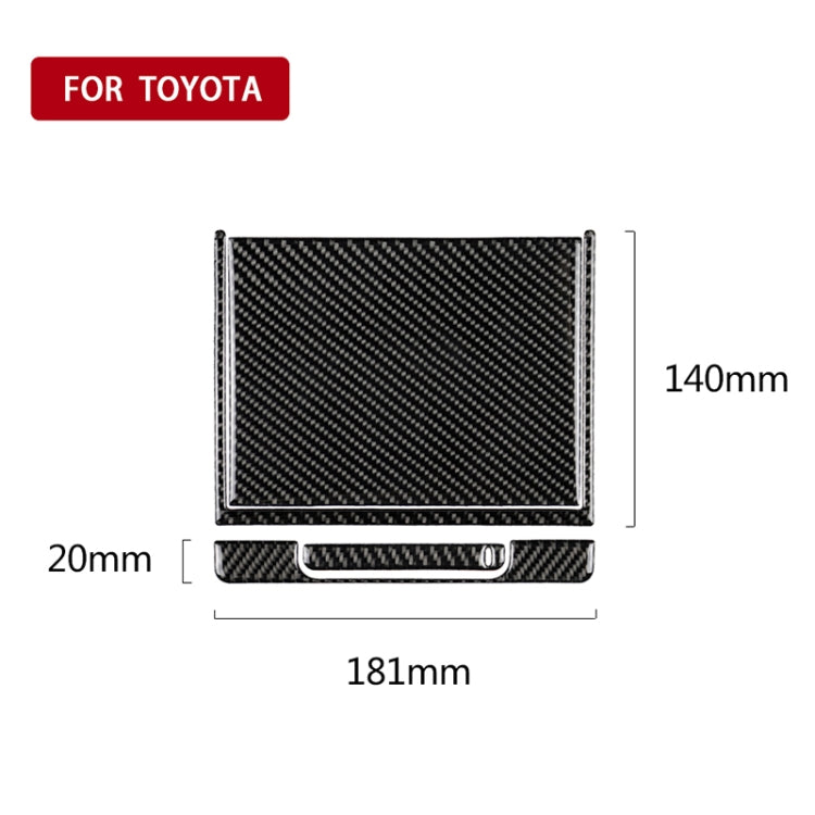 4 in 1 Car Carbon Fiber Storage Box Decorative Sticker for Toyota Eighth Generation Camry 2018-2019, Storage Box (4 in 1)