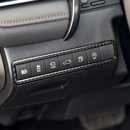 Car Carbon Fiber Main Driving Multi-functional Button Frame Decorative Sticker for Toyota Eighth Generation Camry 2018-2019, Main Driving Multi-functional Button