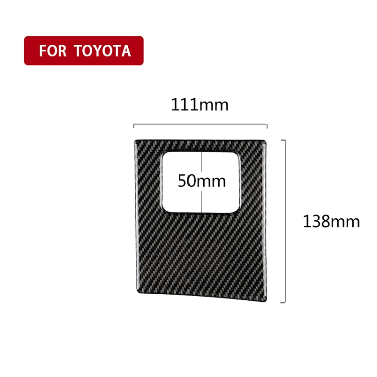 Car Carbon Fiber Main Driving Storage Box Decorative Sticker for Toyota Eighth Generation Camry 2018-2019, Left Drive, Main Driving Storage Box