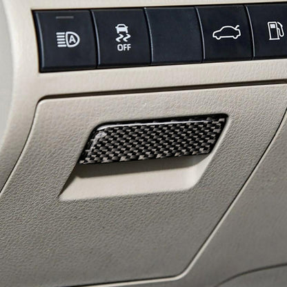 Car Carbon Fiber Main Driving Storage Box Handle Decorative Sticker for Toyota Eighth Generation Camry 2018-2019, Main Driving Storage Box Handle