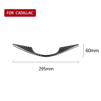 Car Carbon Fiber Steering Wheel Decorative Sticker for Cadillac XT5 2016-2017, Steering Wheel