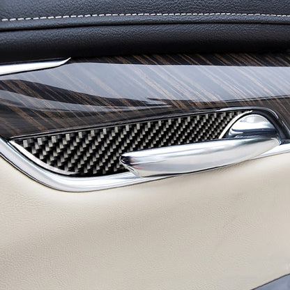 Car Carbon Fiber Door Inner Handle Wrist Panel Decorative Sticker for Cadillac XT5 2016-2017, Door Inner Handle Wrist