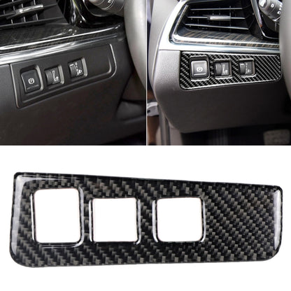 Car Carbon Fiber Headlight Switch Frame Decorative Sticker for Cadillac XT5 2016-2017, Low Version, Left Drive, Headlight Switch, Low Version