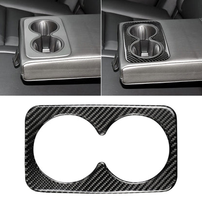 Car Carbon Fiber Rear Armrest Water Cup Decorative Sticker for Cadillac XT5 2016-2017, Rear Armrest Water Cup