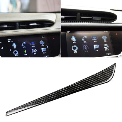 Car Carbon Fiber Middle Air Outlet Decorative Sticker for Cadillac XT5 2016-2017, Left Drive, Middle Air Outlet