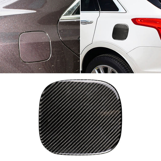 Car Carbon Fiber Fuel Tank Cap Decorative Sticker for Cadillac XT5 2016-2017, Fuel Tank Cap