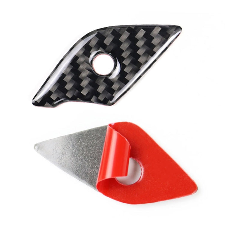 Car Carbon Fiber Steering Wheel Button Decorative Sticker for Cadillac XT5 2016-2017, Steering Wheel Button
