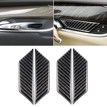 Car Carbon Fiber Door Inner Wrist Decorative Sticker for Cadillac XT5 2016-2017, Door Inner Wrist