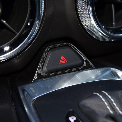 Car Carbon Fiber Warning Light Decorative Sticker for Chevrolet Camaro 2017-2019, Warning Light