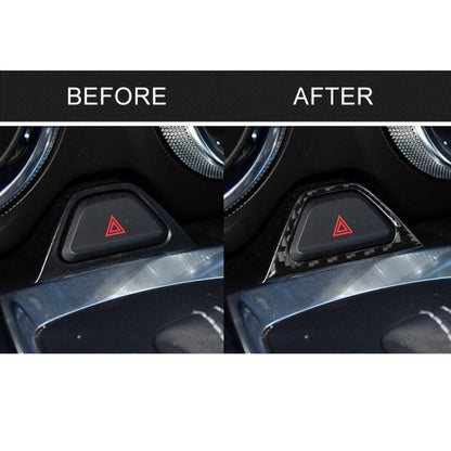 Car Carbon Fiber Warning Light Decorative Sticker for Chevrolet Camaro 2017-2019, Warning Light