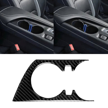 Car Carbon Fiber Water Cup Holder Decorative Sticker for Chevrolet Camaro 2017-2019, Water Cup Holder